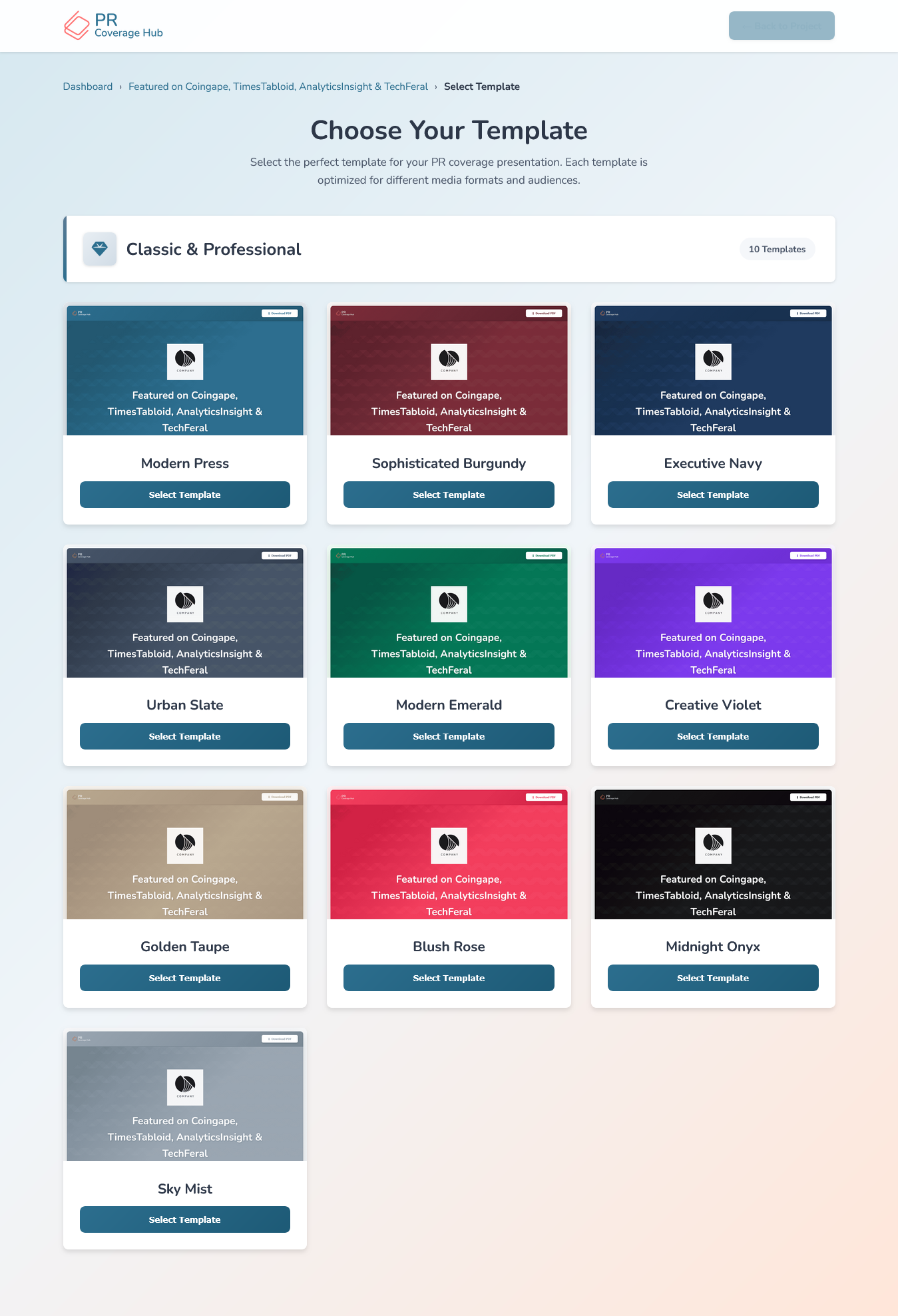 Choose Your Template